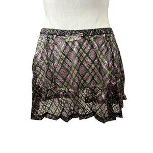 Savage X Fenty Multicolor Plaid Lace Lingerie Skirt Womens Size 1X